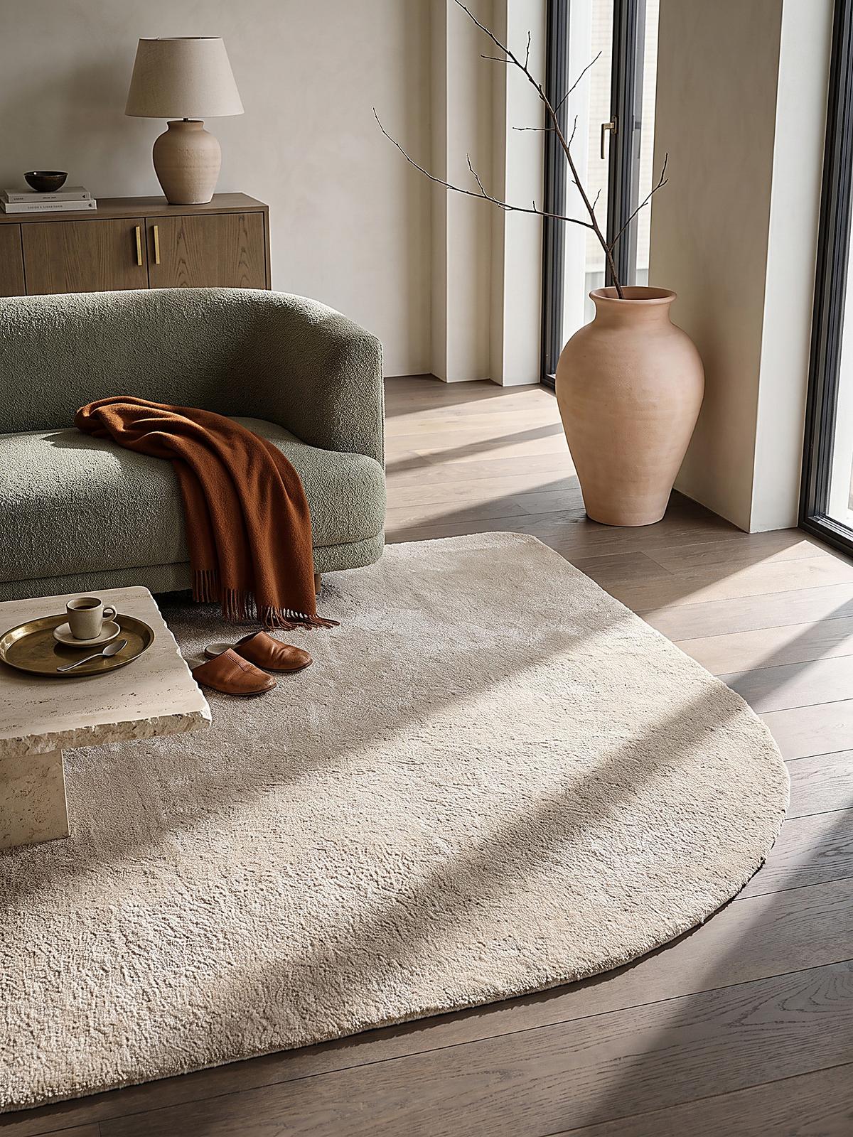 HOCHFLORTEPPICH Antirutsch Uni TIRSO Polyester Beige 160 x 220 cm - Beige, Textil (160/220cm) - KADIMA DESIGN