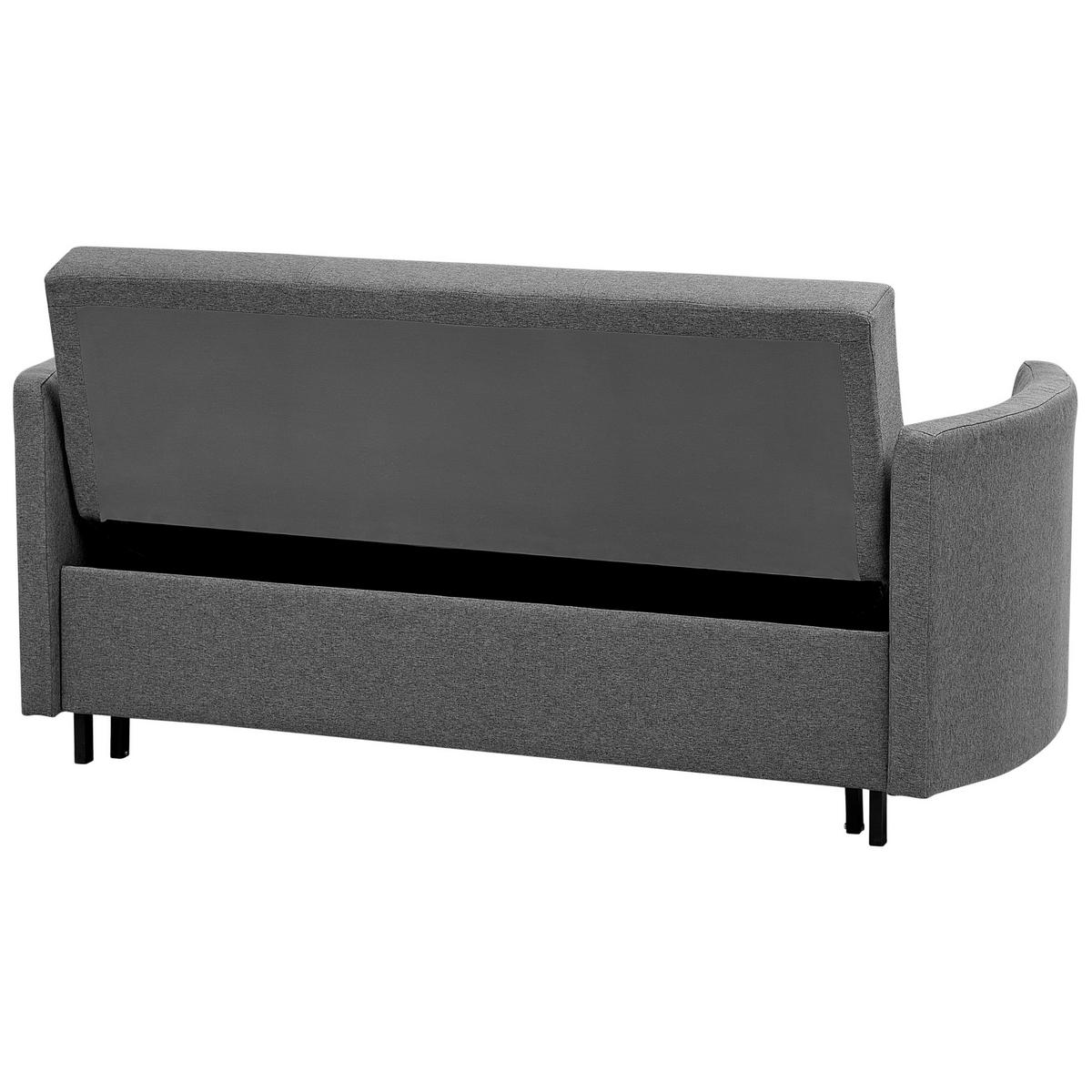 2-SITZER-SCHLAFSOFA Polsterbezug Grau Hovin - Grau, Textil (166/84/92cm) - Beliani
