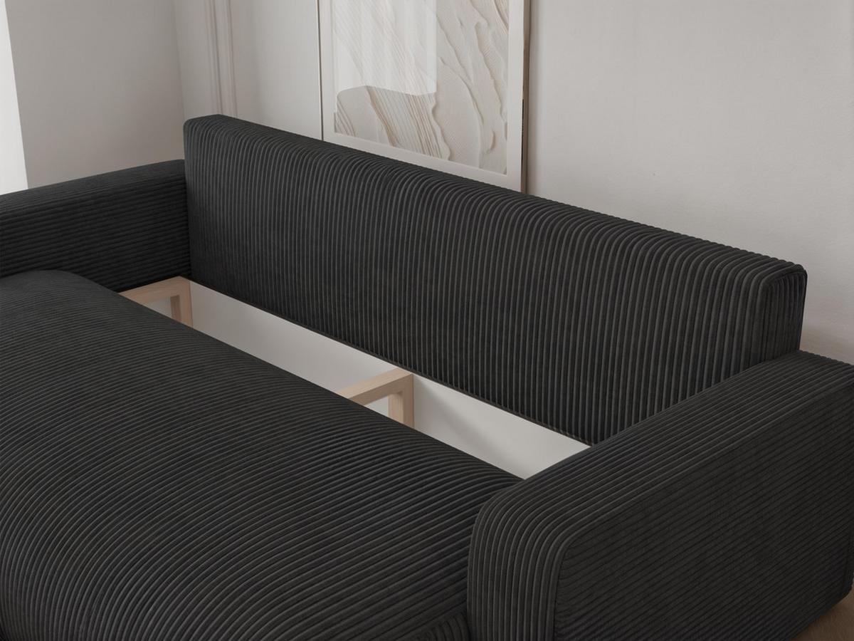 SCHLAFSOFA PIANO mit Bettkasten, Anthrazit - Anthrazit, Textil (246/79/93cm) - Idohome