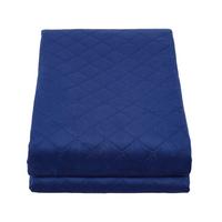 SAMT-WOHNDECKE 150/200 cm, gesteppt - Dunkelblau, Textil (150/200cm) - Homescapes