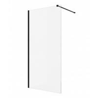 DUSCHWAND Florida - 80 x 200 cm - Schwarz - Walk-In Duschabtrennung aus Sicherheitsglas - Schwarz, Glas (80/200cm) - Badplaats