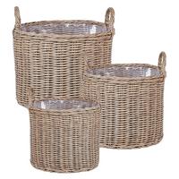 BLUMENKORB Braun Pendula - Braun, Kunststoff (29cm) - Beliani