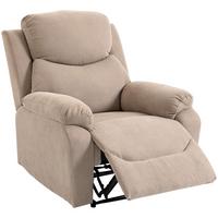 RELAXSESSEL Polyester Beige - Beige/Schwarz, Textil/Metall (85/105/93cm) - HOMCOM