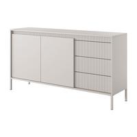 SIDEBOARD SENSATO 154/81/40 cm mit 3 Schubladen und 2 Türen Beige - Beige, Holzwerkstoff (154/81/40cm) - MASSENO
