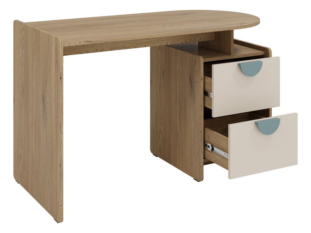 KINDERSCHREIBTISCH Lexi 2S 12 L / P - Blau/Eichefarben, Holzwerkstoff/Kunststoff (121/78/60cm) - MIRJAN24