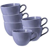 MILCHKAFFEETASSEN Beat Color Glaze Fliederblau 0,35 l 6er Set - Violett, Keramik (0.35L) - Seltmann Weiden
