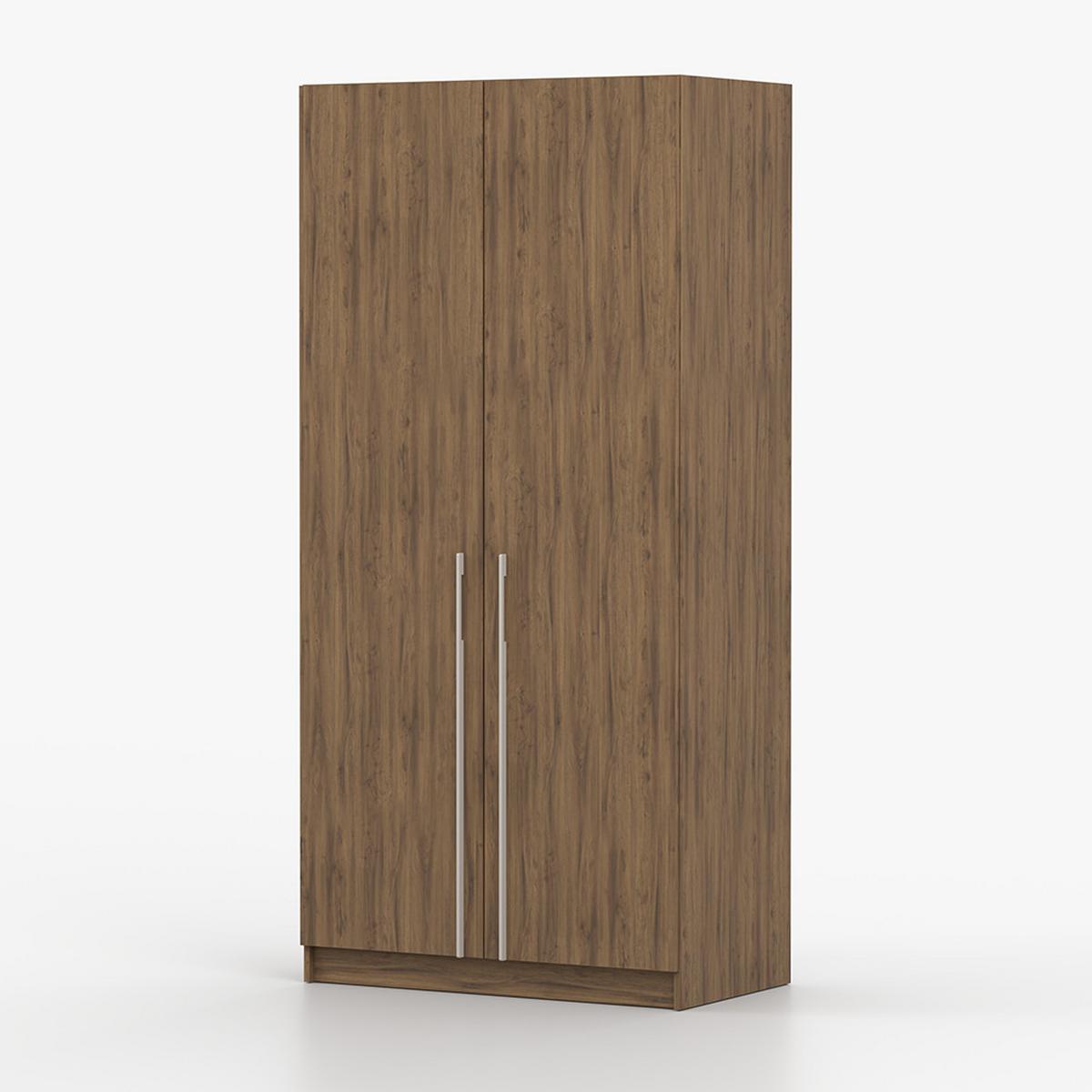 DREHTÜRENSCHRANK ROSA III 2D 100/210/55, 2-türig, Nussbaum - Kaschmir/Nussbaumfarben, Holzwerkstoff (100/210/55cm) - imoebel24