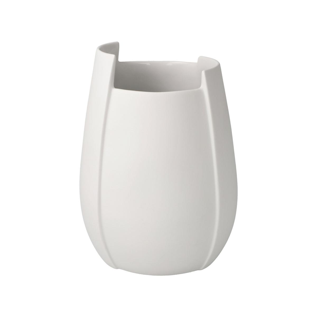 VASE Ova weiß 16 cm - Weiß, Keramik (16cm) - Goebel