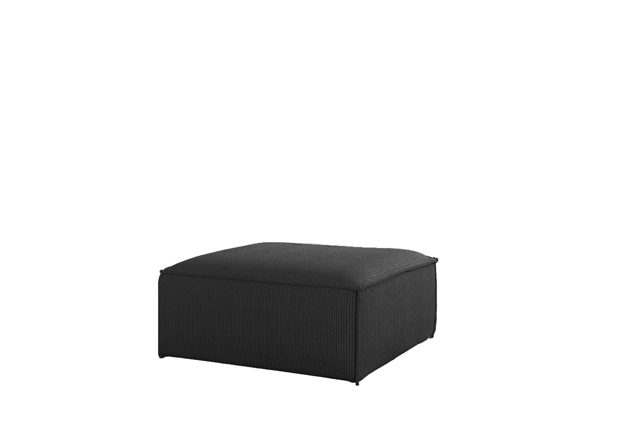 POLSTERHOCKER Celes Premium 85x85cm - Anthrazit, Holzwerkstoff/Textil (85/40/85cm) - Fun Möbel