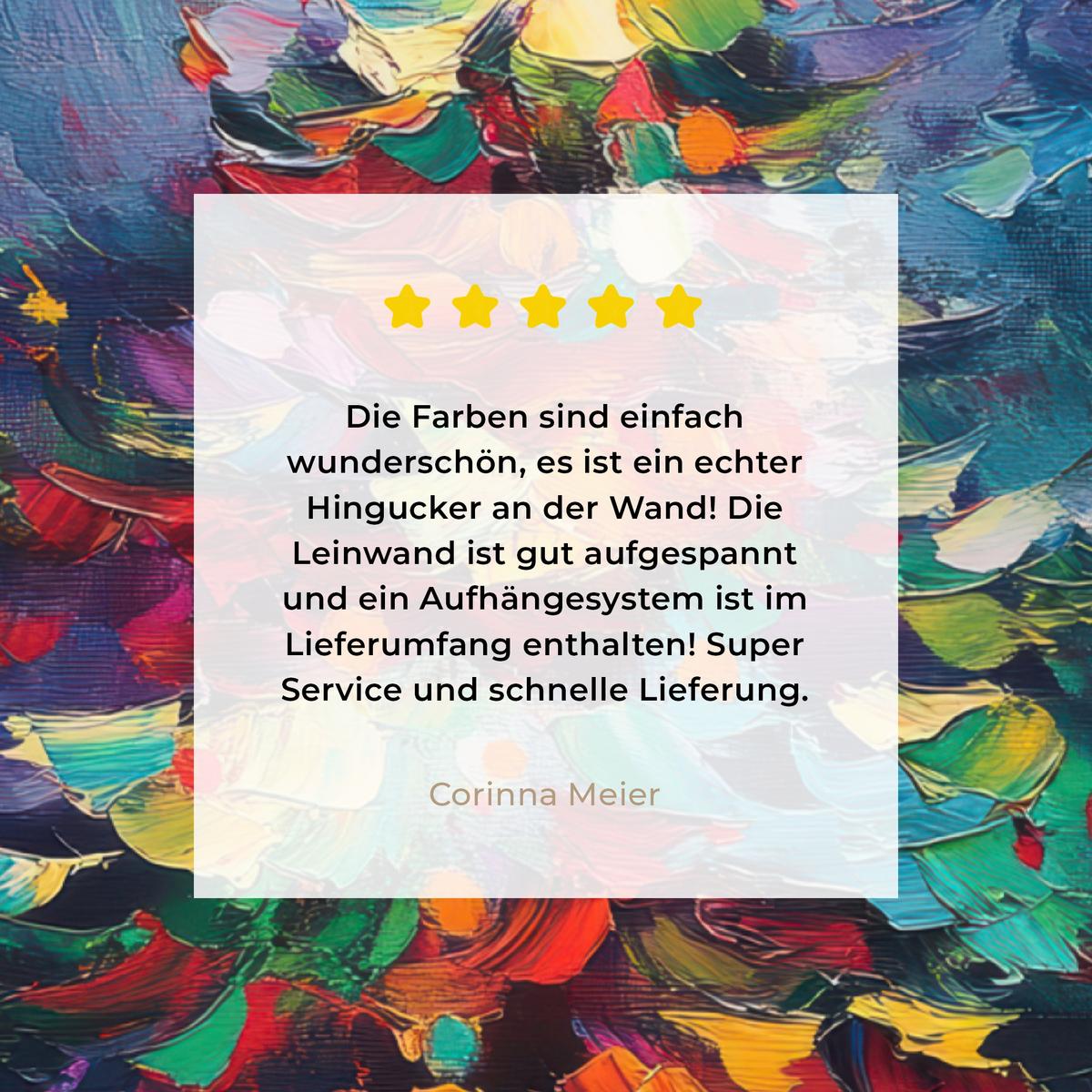 LEINWANDBILD Weihnachtsbaum - Weihnachten - Abstrakt - Farbenfroh Wandbild Wohnzimmer 60x80 cm - Multicolor, Textil (60/80cm) - MuchoWow