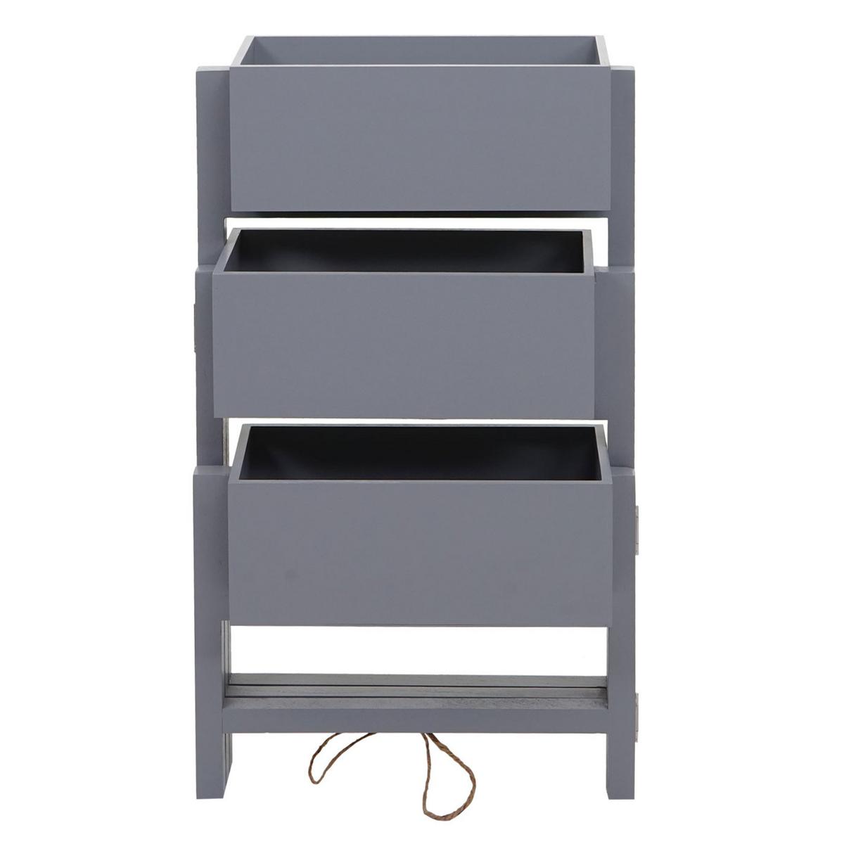PFLANZREGAL STANDREGAL Grau, Blau - Blau/Grau, Holz (108/65/15cm) - MCW