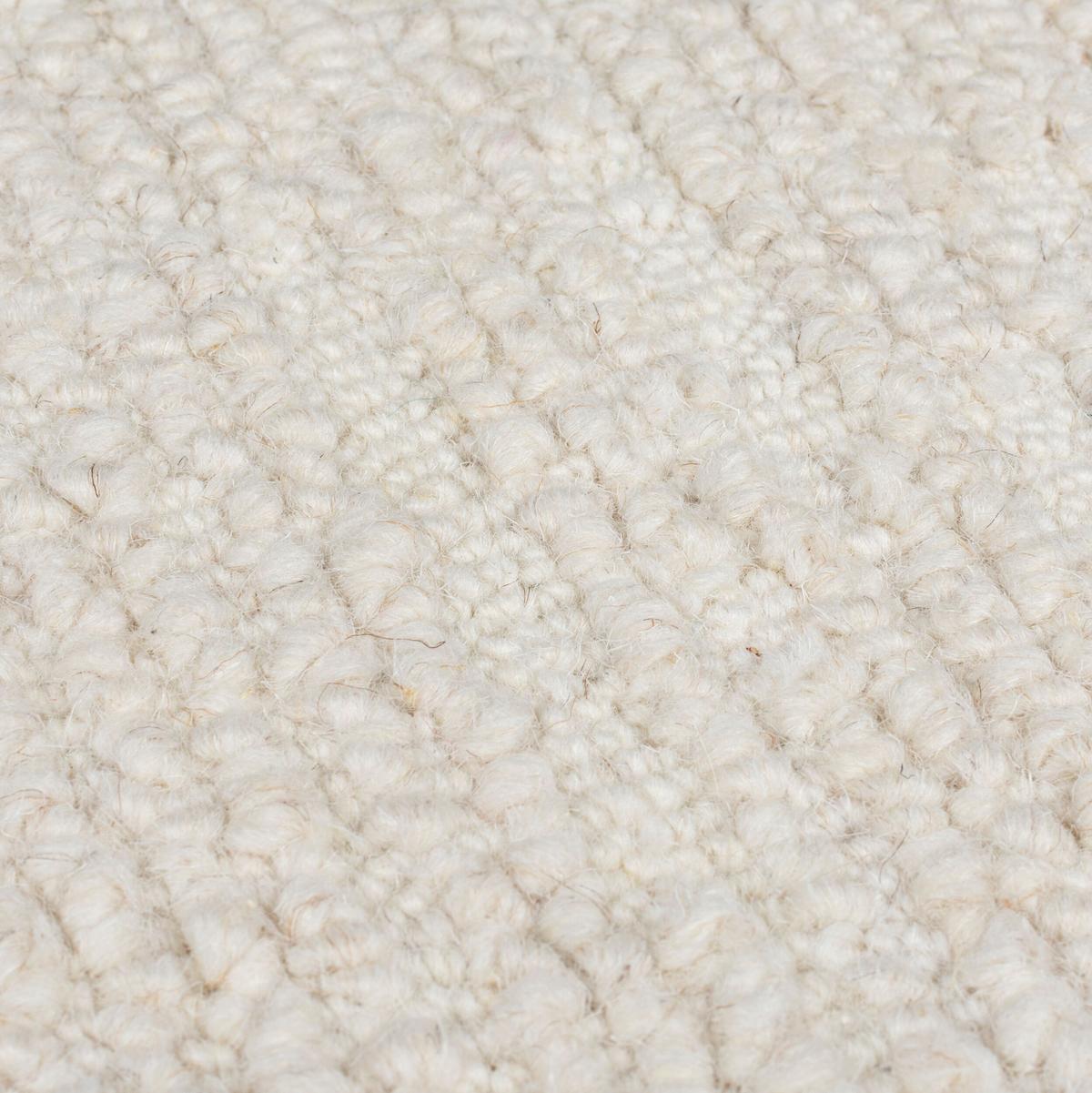 WOLLTEPPICH ALNE, einfarbig, Creme, 80 x 230 cm - Creme, Textil (230/80cm) - KADIMA DESIGN