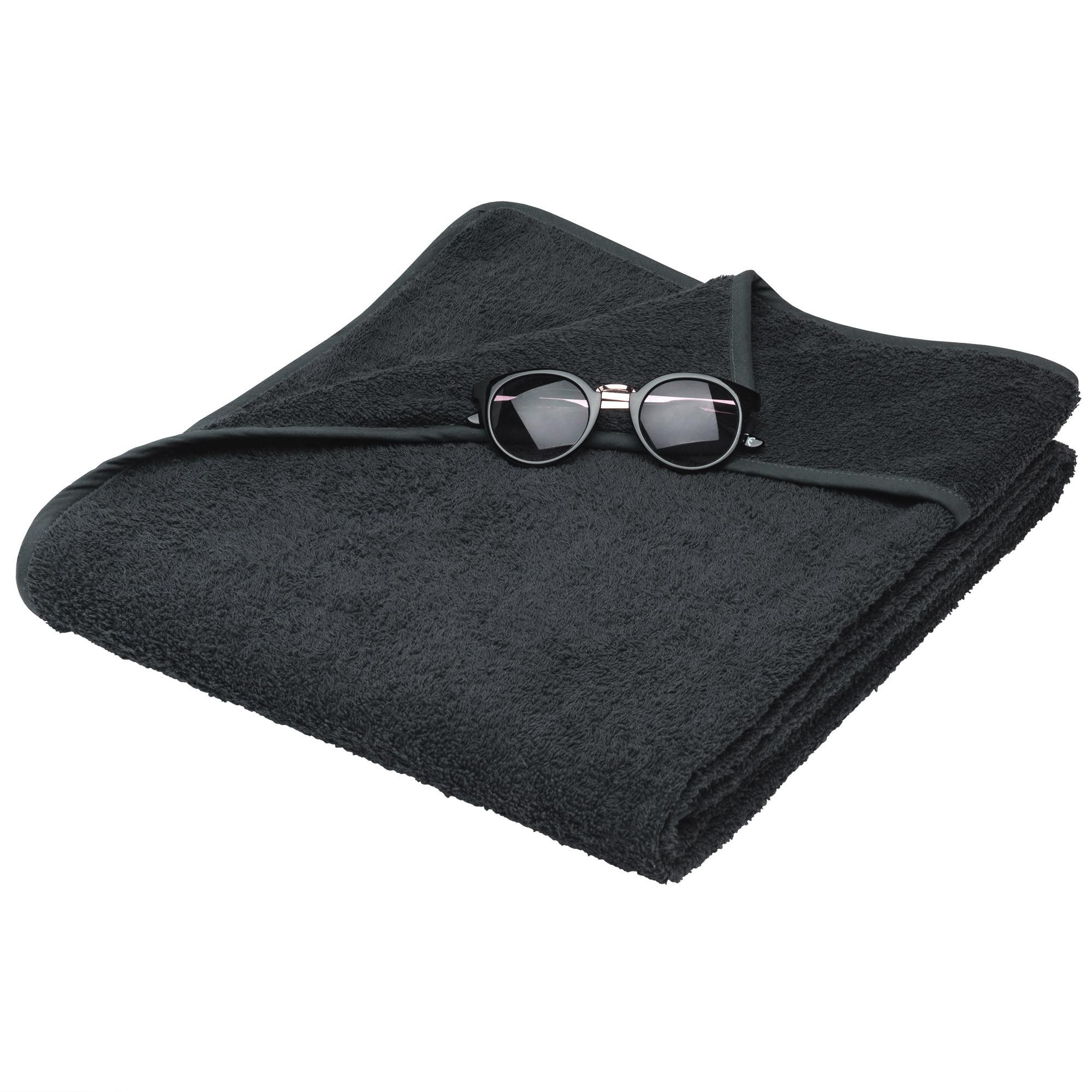 HANDTUCH Marbella 200/70cm Anthrazit - Anthrazit, Naturmaterialen/Textil (70/200cm) - Beautissu 