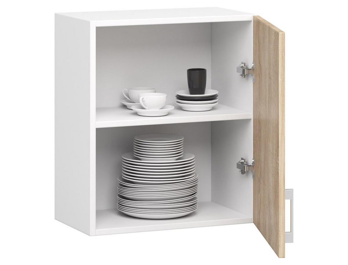 HÄNGESCHRANK Weiß, Eiche Sonoma 58/50/30,5 - Weiß/Eiche Artisan, Holzwerkstoff (50/58/30.5cm) - RAUMHIRSCH FURNITURE