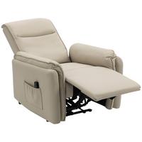 ELEKTRISCHER MASSAGESESSEL mit Fußstütze Beige - Beige, Textil (86/102/92cm) - HOMCOM