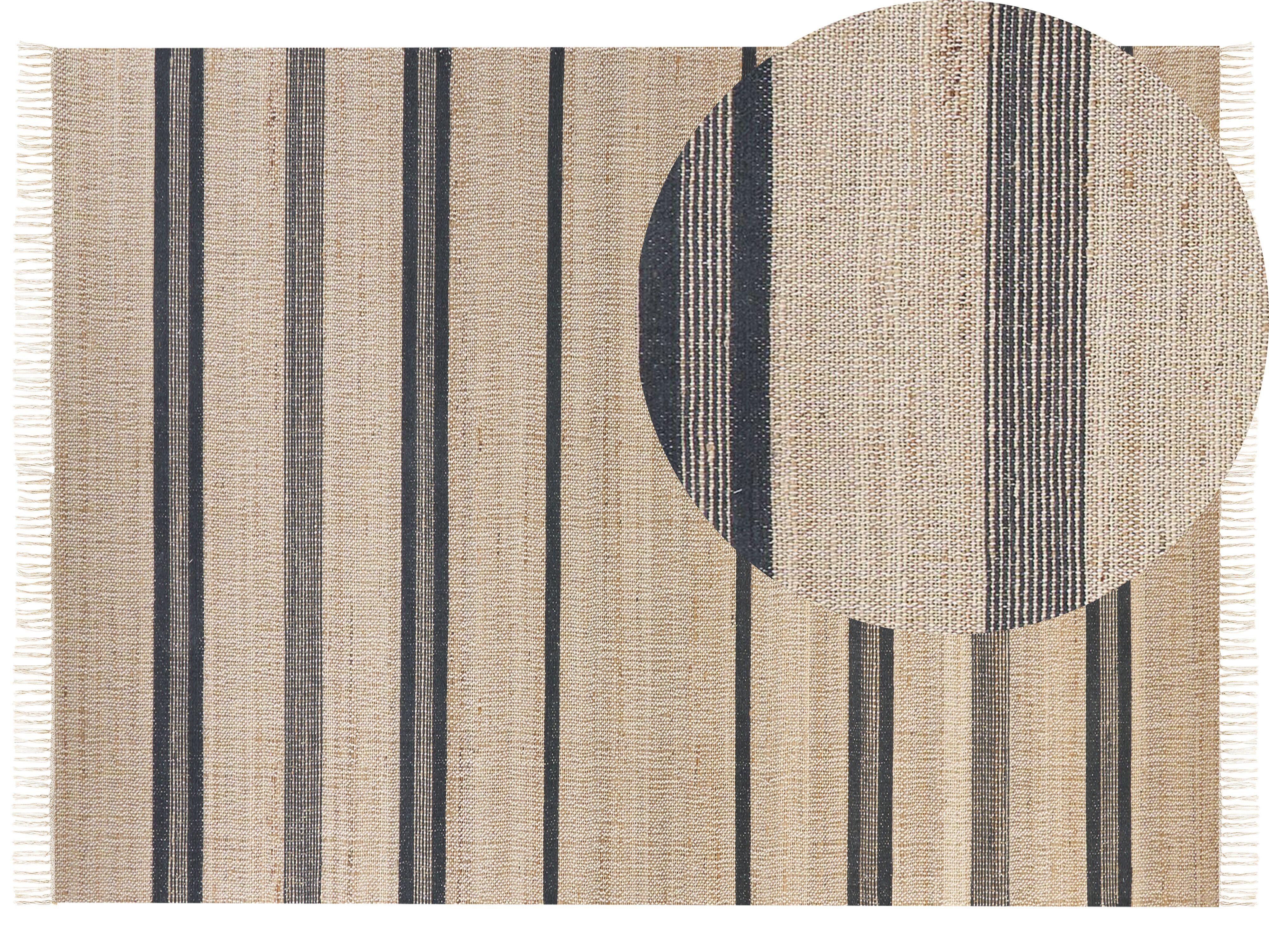 TEPPICH geflochten Talpur 230/160 cm - Beige, Naturmaterialien (160/230cm) - Beliani