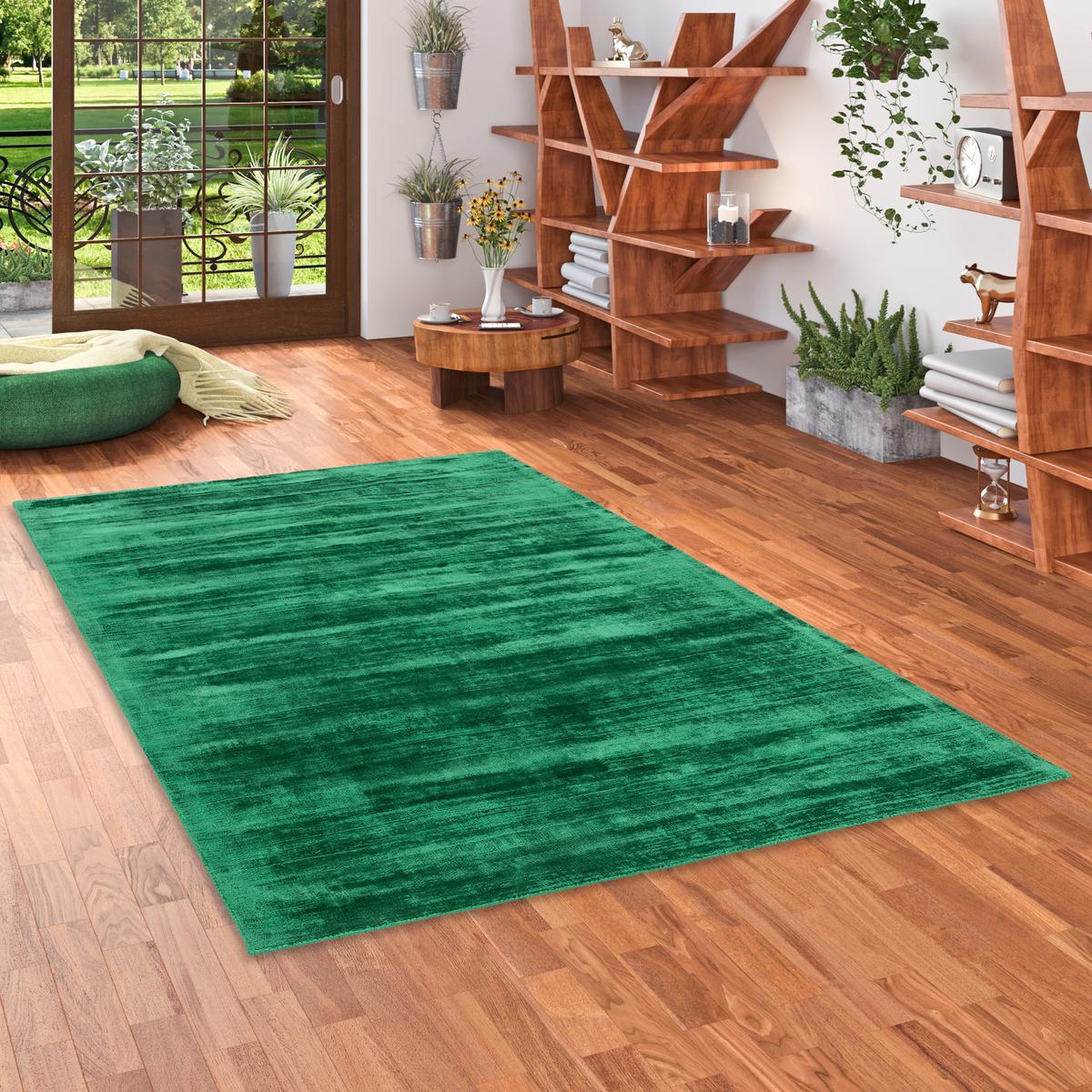 LUXUS DESIGNER TEPPICH ROMA - Dunkelgrün, Textil (120/180cm) - Pergamon