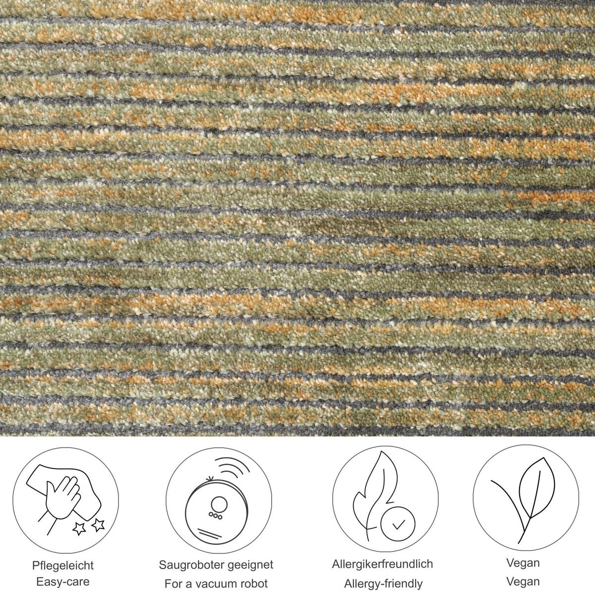 FLACHWEBETEPPICH Corduletta 180x280 cm - Grün, Textil (180/280cm) - Gino Falcone