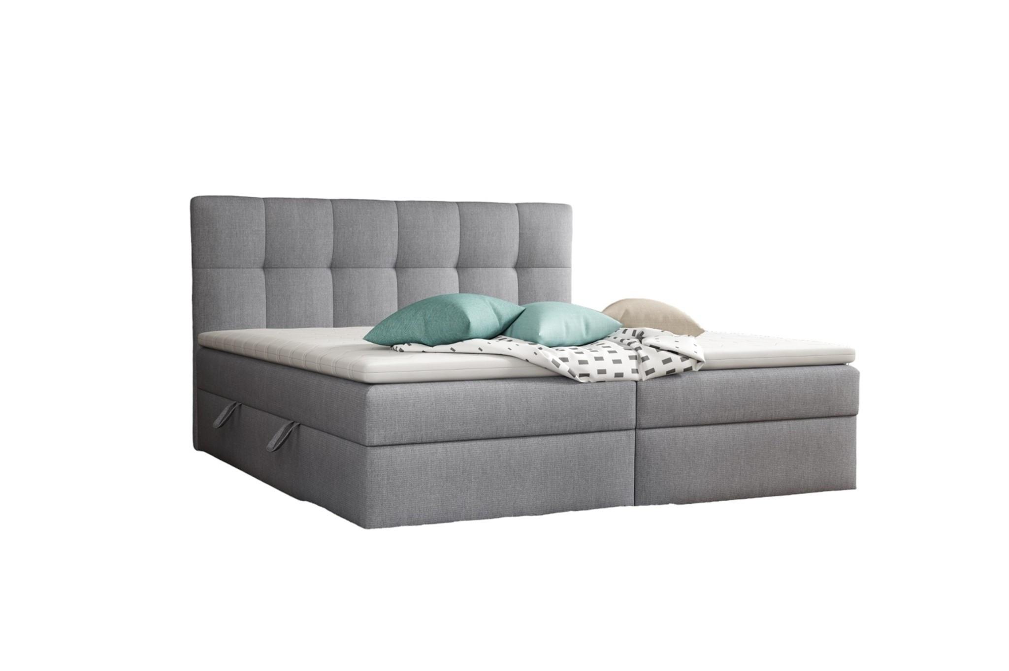 BOXBETT Arturo In Soro - Grau, Holzwerkstoff/Textil (160/200cm) - Fun Möbel