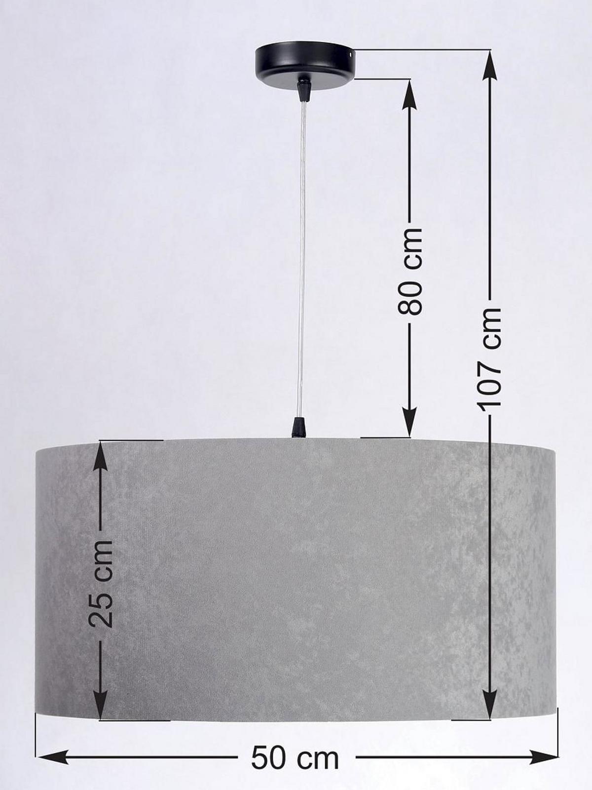 HÄNGELEUCHTE Grau 50/25 cm - Goldfarben/Grau, Kunststoff (50/0.8/25cm) - ONZENO