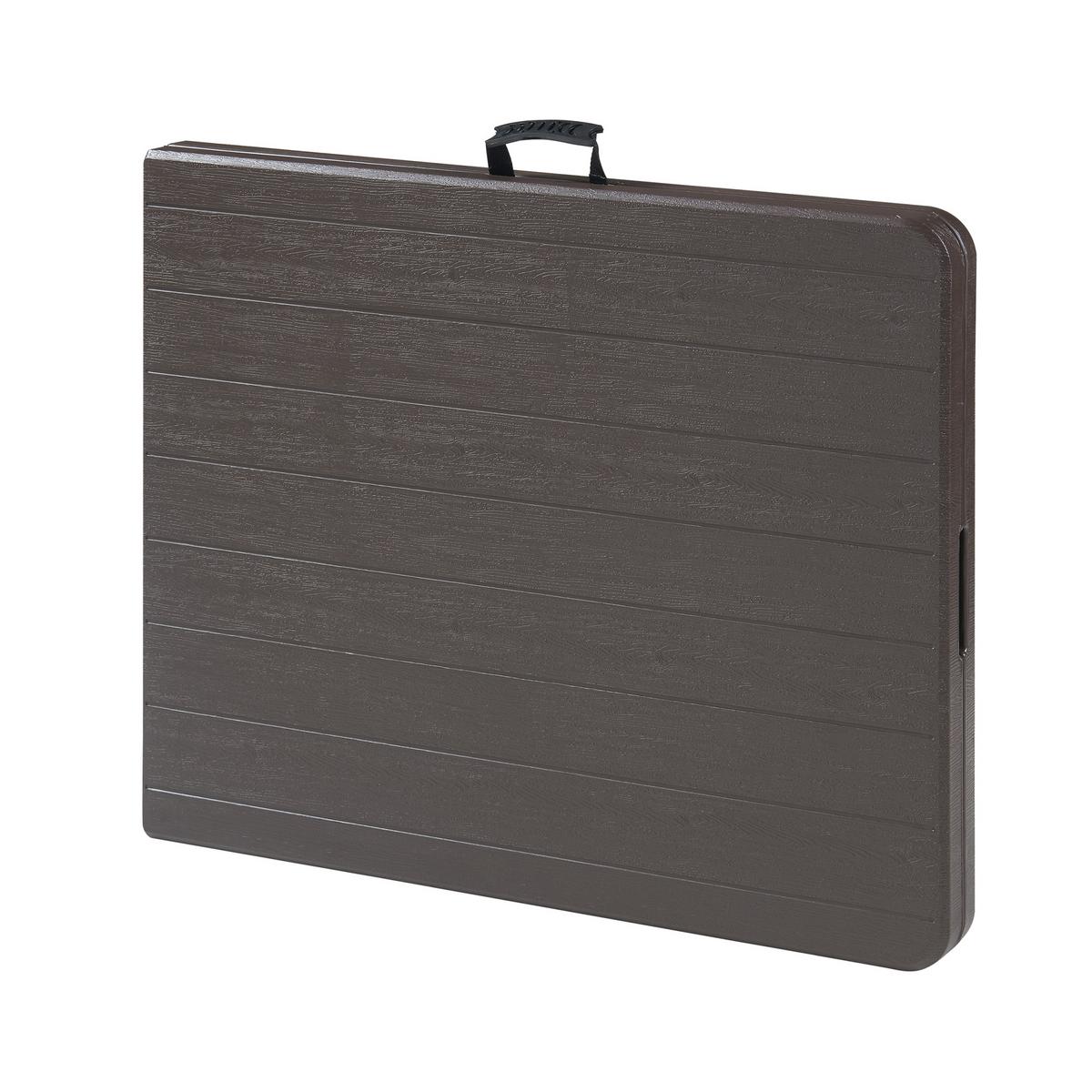 KLAPPTISCH Lillestrøm - Dunkelbraun, Kunststoff/Metall (75/180/72cm) - [en.casa]