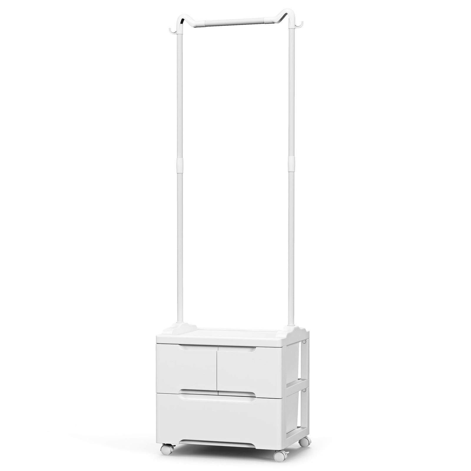 KLEIDERSTÄNDER 157cm Weiß - Weiß, Metall (46/157/38cm) - COSTWAY