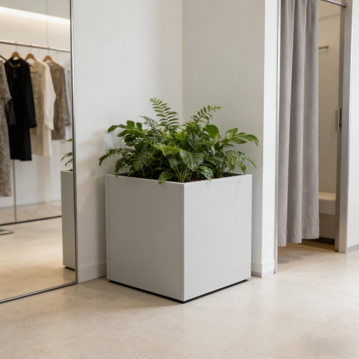 PFLANZKÜBEL Vaargel - Beige, Metall (60/60/60cm) - casa.pro