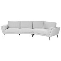 3-SITZER-SOFA Stoff Hellgrau Kansseli - Hellgrau, Textil (341/70/115cm) - Beliani