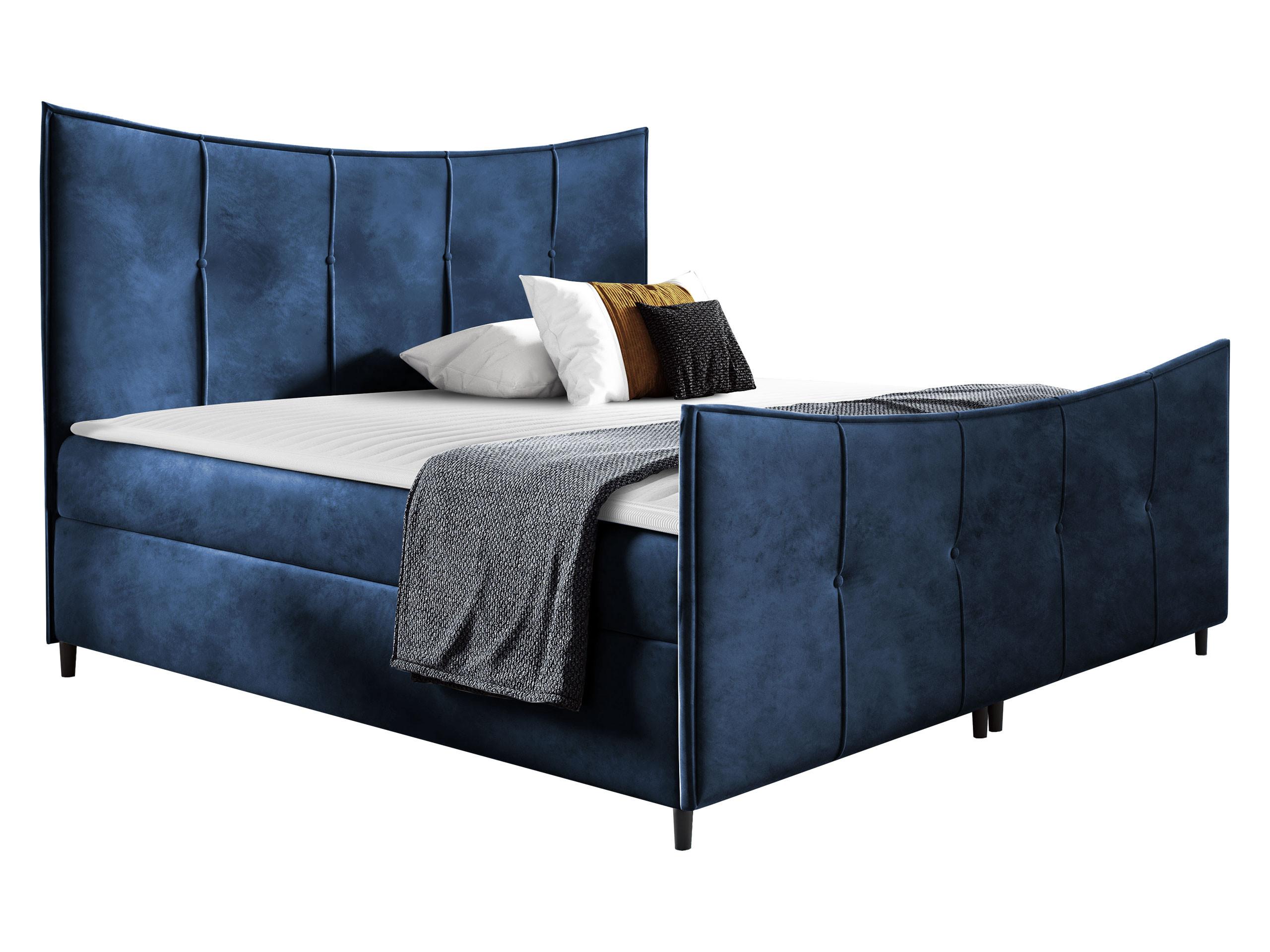 BOXBETT Bergamo Lux - H3 - Blau, Holz (160/200cm) - MIRJAN24