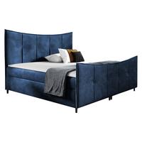 BOXBETT Bergamo Lux - H3 - Blau, Holz (160/200cm) - MIRJAN24