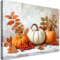 LEINWANDBILD Natur und Botanik 90x60cm - Orange, Textil (90/60cm) - Feeby
