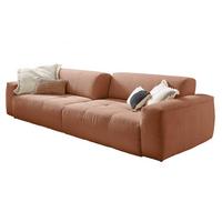 SOFA MIT SITZTIEFENVERSTELLUNG PALACE Rotbraun Cord Relaxfunktion - Rotbraun/Schwarz, Kunststoff/Textil (298/74/120cm) - KAWOLA
