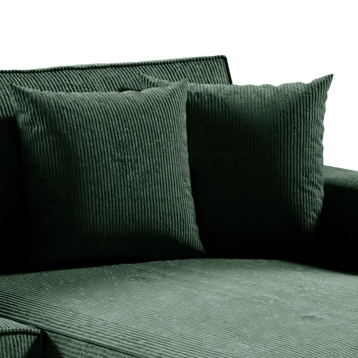 ECKSOFA Isaac 4 Sitzplätze Tannengrün - Grün, Holzwerkstoff (294/185cm) - Petits-meubles
