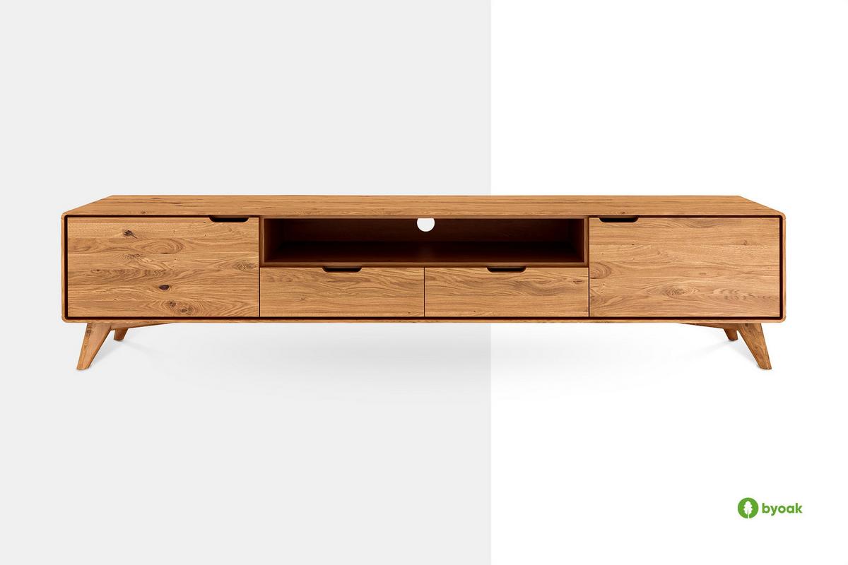 GREG HIFI-SCHRANK Kernbuche - Kernbuche, Holz (220/48/40cm) - byoak