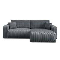ECKSOFA MOVE mit Schlaffunktion und Bettkasten, Tilia 85 - Dunkelgrau, Textil (247/143cm) - Lookway