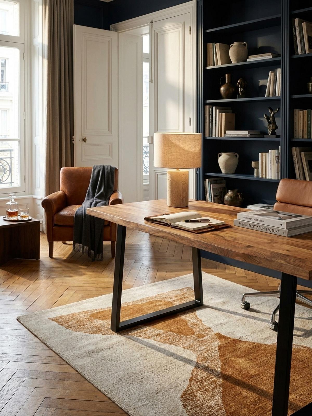 SCHREIBTISCH Massivholz Baumkante Handgefertigt Akazie TARN, Goldbraun-Schwarz 180x90x76 cm - Schwarz/Braun, Holz/Metall (90/180/76cm) - KADIMA DESIGN