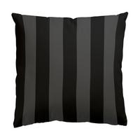 DEKOKISSEN Längsstreifen in Tiefschwarz II 40/40 cm - Schwarz, Textil (40/40/10cm) - Bilderwelten