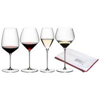 VERKOSTUNGSSET GLÄSERSET + POLIERTUCH Veloce transparent 4er Set - Transparent, Glas (0.001L) - Riedel