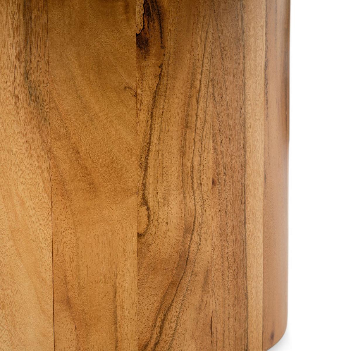 COUCHTISCH GANGA weiß/natur - Weiß/Naturfarben, Holz/Naturmaterialen (80/80/35cm) - IDIMEX