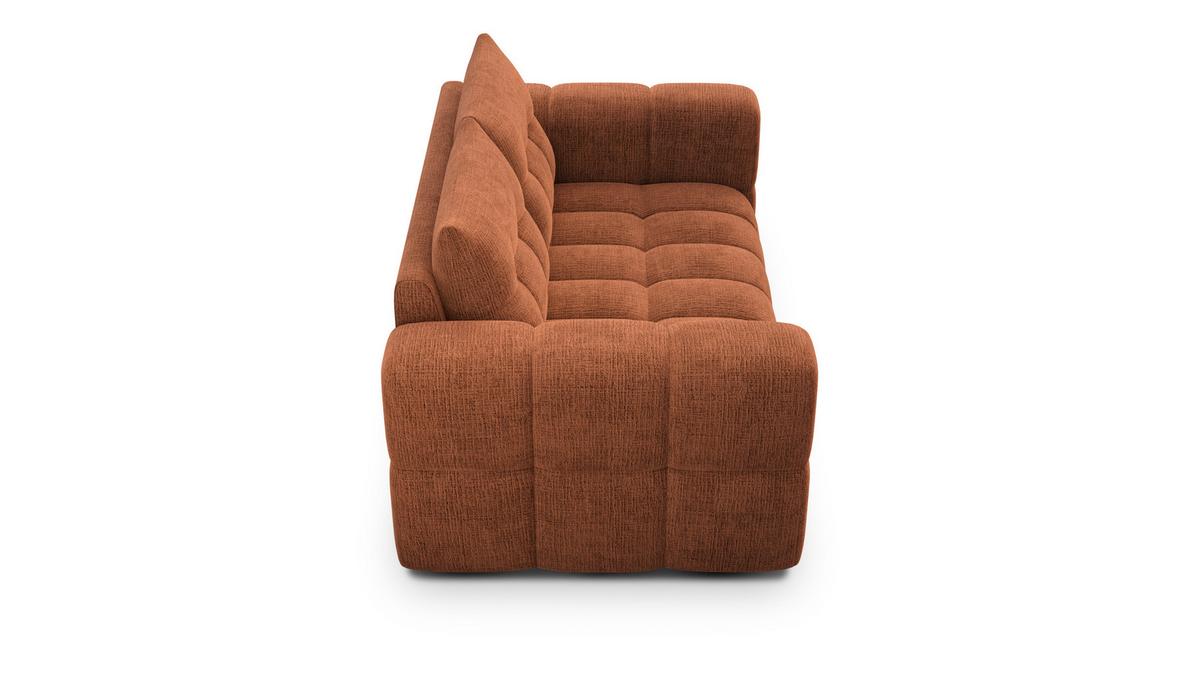 SOFA CLOUDI 2-Sitzer, rostrot - Schwarz/Orange, Holz/Textil (181/89/104cm) - Wozimo