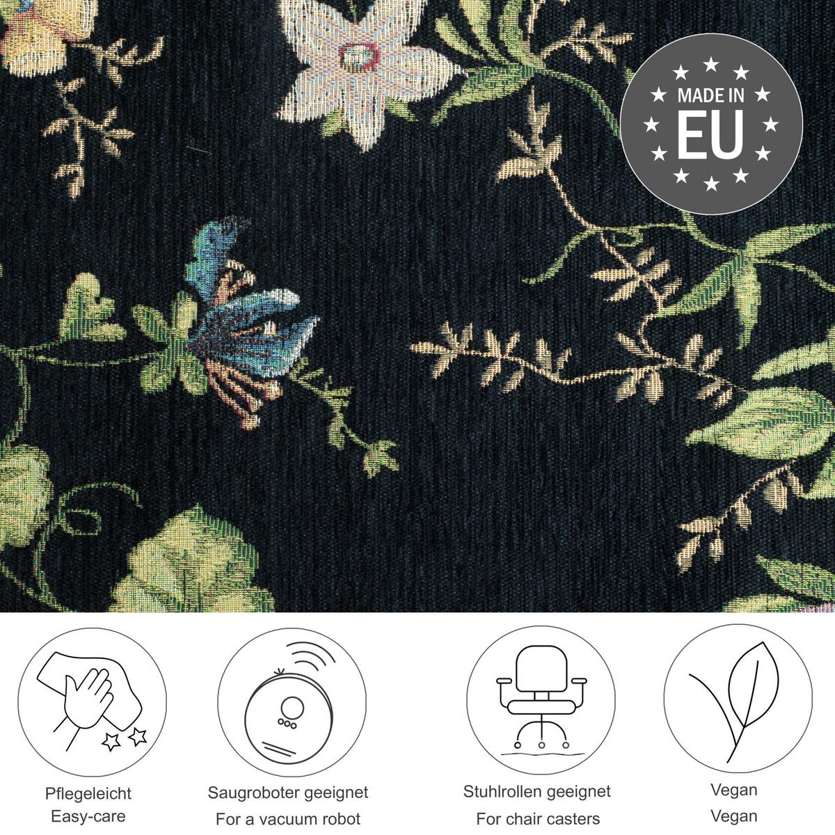 FLACHWEBTEPPICH Flomi 160x230 cm - Schwarz, Textil (160/230cm) - THEKO