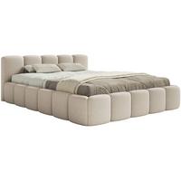 POLSTERBETT Cloudy Low Hellbeige Bouclébezug 160x200 - Ecru, Textil (160/200cm) - Selsey