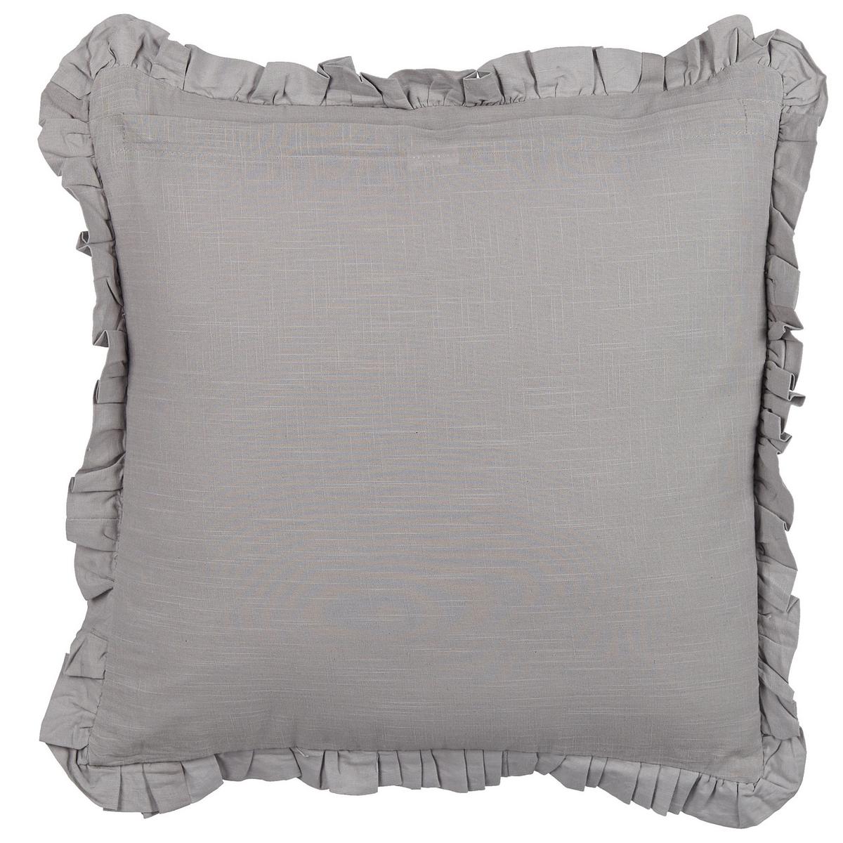 DEKOKISSEN 2er-Set Grau 45/45 cm Glabra - Grau, Naturmaterialien/Textil (45/45cm) - Beliani