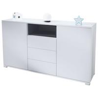SIDEBOARD Skadu Schwarz matt - Schwarz, Holzwerkstoff (138.5/75.5/35cm) - Vladon