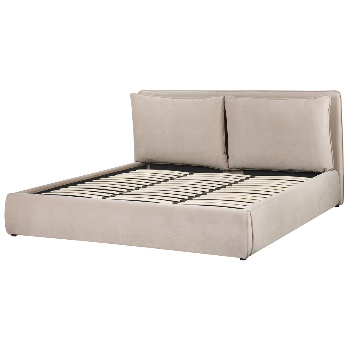 BETT 180/200cm Beige Bajonna - Beige, Textil (180/200cm) - Beliani