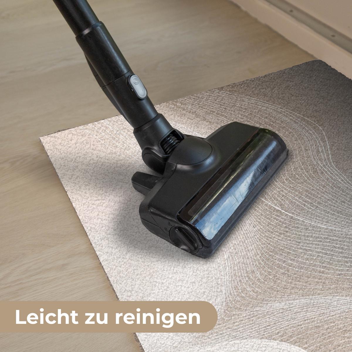 FUSSMATTE Wellenlinien - Luftströme - Harmonisch Schmutzfänger 90x60 cm - Beige, Kunststoff (90/0.4cm) - MuchoWow