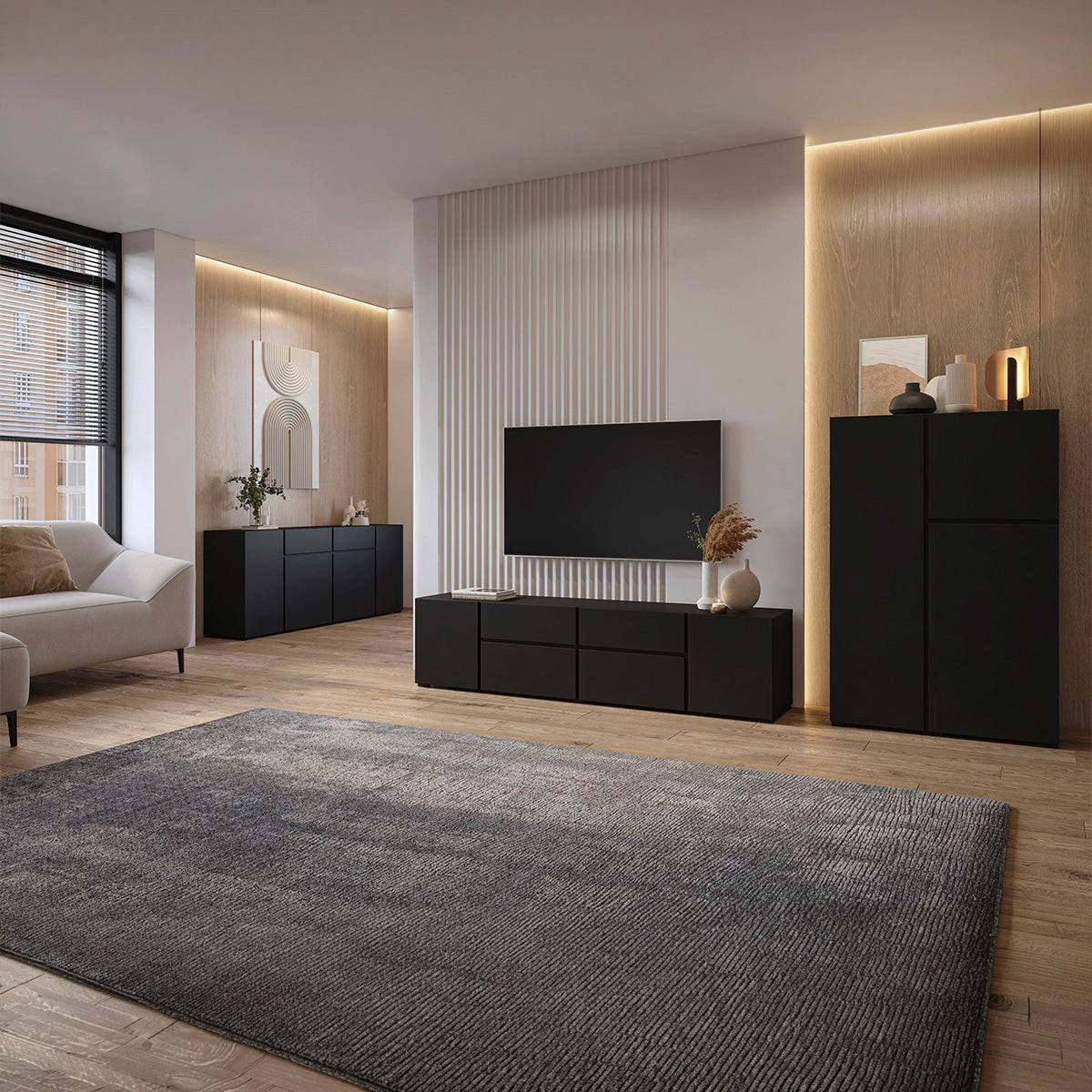 SIDEBOARD Maxis Schwarz - Schwarz, Holzwerkstoff (92/139/40cm) - Petits-meubles