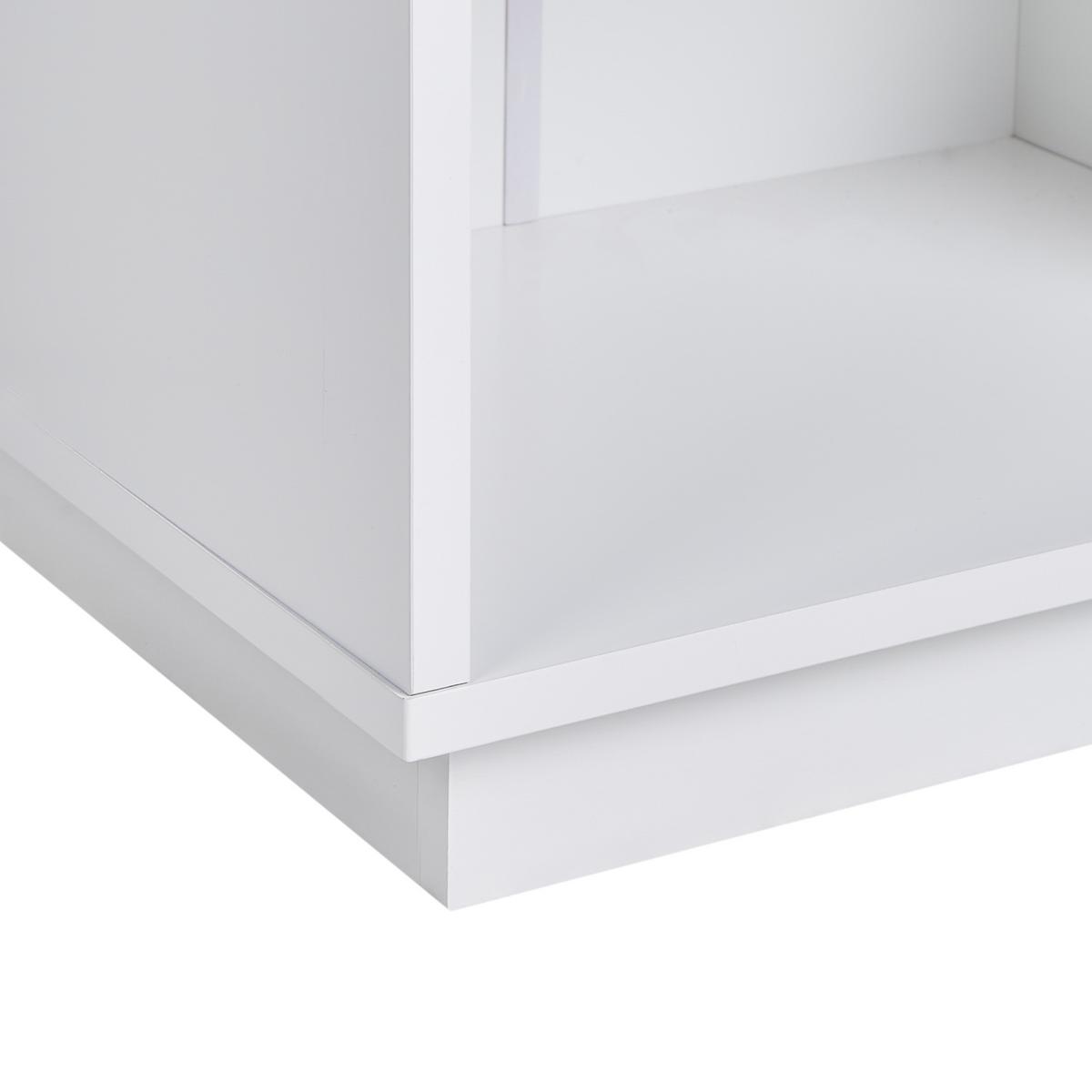 NACHTTISCH Weiß Summerville - Weiß, Holzwerkstoff (40/50/30cm) - Beliani