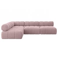 ECKSOFA modulares Sofa Samaro-L2 - 285x190x70 cm Rosa Cord - Rosa, Holzwerkstoff/Textil (285/190cm) - ALTDECOR
