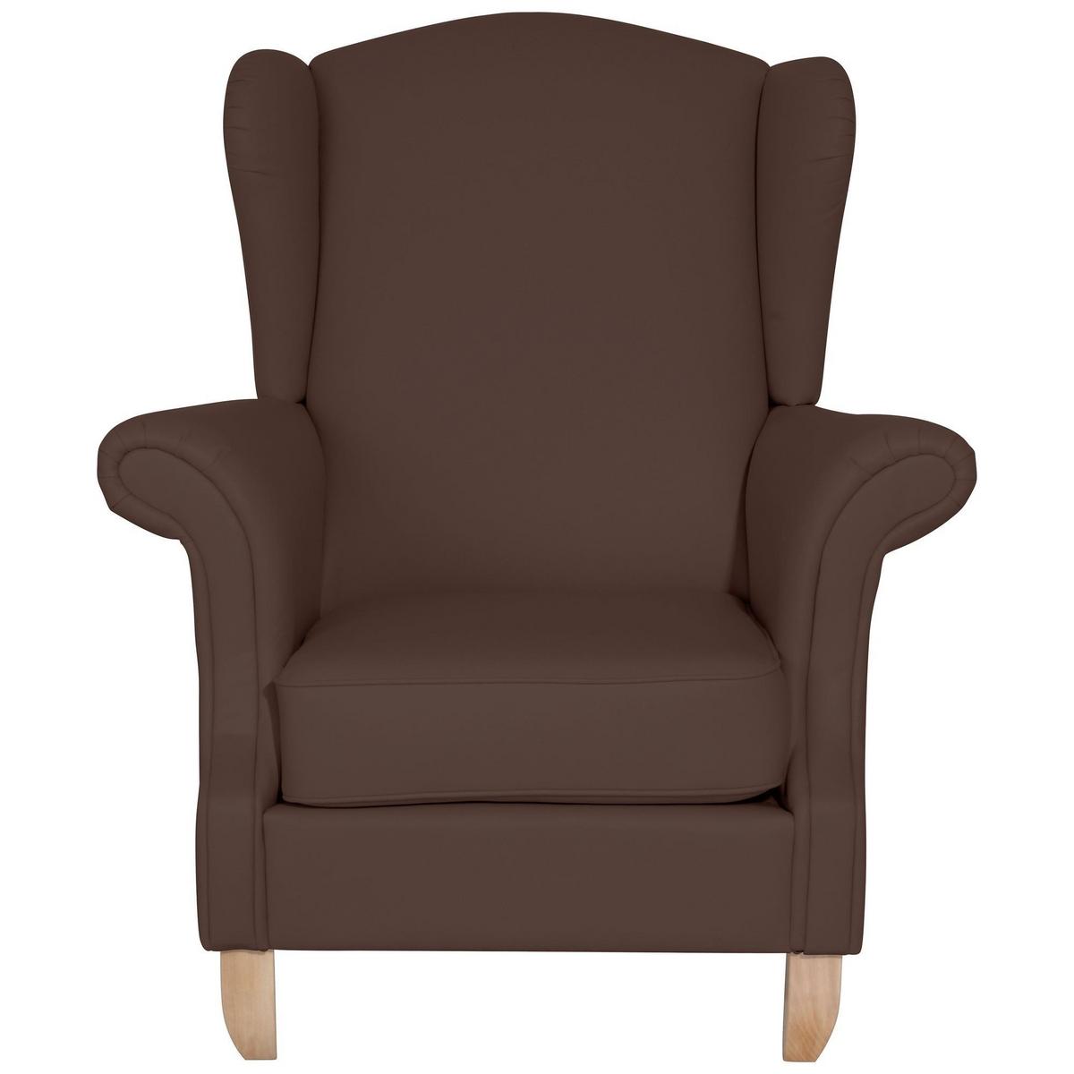 OHRENSESSEL Katria Bezug Kunstleder Buche natur / braun - Braun, Kunststoff (88/108/84cm) - 58aufmkessel